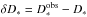 Mathematical equation: \hbox{$\delta D_*=D_*^{\rm obs}-D_*$}