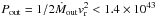 Mathematical equation: \hbox{$P_{\rm out} = 1/2 \dot{M}_{\rm out} v_{\rm r}^2 < 1.4 \times 10^{43}$}