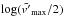 Mathematical equation: \hbox{$\log(\tilde{v'}_{\max}/2)$}