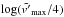 Mathematical equation: \hbox{$\log(\tilde{v'}_{\max}/4)$}