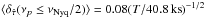 Mathematical equation: \hbox{$\langle\delta_{\hat{\tau}}(\nu_p\le\nu_{\mathrm{Nyq}}/2)\rangle=0.08(T/40.8\,\mathrm{ks})^{-1/2}$}