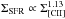 Mathematical equation: \hbox{$\Sigma_{\rm SFR}\propto \Sigma_{\rm [CII]}^{1.13}$}