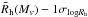 Mathematical equation: \hbox{$\bar R_{\rm h}(M_v) -1\sigma_{{\rm log}R_{\rm h}}$}
