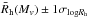 Mathematical equation: \hbox{$\bar R_{\rm h}(M_v) \pm 1\sigma_{{\rm log}R_{\rm h}}$}