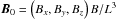 Mathematical equation: \hbox{${\vec{B}}_0 = \left( B_x, B_y, B_z \right) {B}/L^3$}