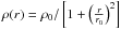 Mathematical equation: \hbox{$\rho(r) = \rho_0 /\left[ 1+\left({r \over r_0}\right)^2\right]$}