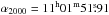 Mathematical equation: \hbox{$\rm\alpha_{2000} = {\rm 11^h01^m51{\fs}91}$}