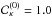 Mathematical equation: \hbox{$\mathcal{C}_\kappa^{(0)} = 1.0$}