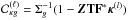 Mathematical equation: \hbox{$\mathcal{C}_{\kappa g}^{(\ell)} = \Sigma^{-1}_g (1 -\bm{Z} \mathbf{T} \mathbf{F}^* \bm{\kappa}^{(l)})$}