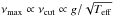 Mathematical equation: \hbox{$\numax \propto \nucut \propto g /\sqrt{\teff}$}
