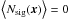 Mathematical equation: \hbox{$\left\langle N_{\rm sig}({\vec x}) \right\rangle =0$}