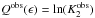 Mathematical equation: \hbox{$Q^{\rm obs}(\epsilon)=\ln (K_2^{\rm obs})$}
