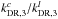 Mathematical equation: \hbox{$k_{\rm DR,3}^c / k_{\rm DR,3}^l$}