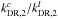 Mathematical equation: \hbox{$k_{\rm DR,2}^c / k_{\rm DR,2}^l$}
