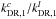 Mathematical equation: \hbox{$k_{\rm DR,1}^c / k_{\rm DR,1}^l$}