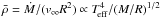 Mathematical equation: \hbox{$\rhobar={\Mdot/(\vinf R^2)}\propto \Teff^4/(M/R)^{1/2}$}