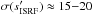 Mathematical equation: \hbox{$\sigma(s^{\prime}_\mathrm{ISRF})\approx 15{-}20$}
