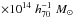 Mathematical equation: \hbox{$\times 10^{14}\;h_{70}^{-1}\;M_{\odot} \;$}