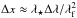 Mathematical equation: \hbox{$\Delta x\approx\lambda_\star\Delta\lambda/\lambda_{\rm f}^2$}