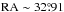 Mathematical equation: \hbox{${\rm RA}\sim32\fdg91$}