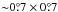 Mathematical equation: \hbox{${\sim}0\fdg7 \times 0\fdg7$}