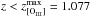 Mathematical equation: \hbox{$\rm {\it z<z}^{max}_{[{\sc O_{III}}]}=1.077$}