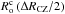 Mathematical equation: \hbox{$R_{\rm o}^{\rm c}\left(\Delta R_{\rm CZ}/2\right)$}
