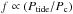 Mathematical equation: \hbox{$f\propto\left(P_{\rm tide}/P_{\rm c}\right)$}