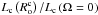 Mathematical equation: \hbox{$L_{\rm c}\left(R_{\rm o}^{\rm c}\right)/L_{\rm c}\left(\Omega=0\right)$}