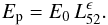 Mathematical equation: \begin{equation} E_{\rm p}=E_0\,L_{52}^{\epsilon} . \end{equation}