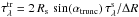 Mathematical equation: \hbox{$\tau_\lambda^{\rm tr} = 2\,R_{\rm s}\,\sin(\alpha_{\rm trunc})\,\tau_{\lambda}^{\rm s}/\Delta R$}