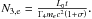 Mathematical equation: \hbox{$N_{\text{3,e}}=\frac{L_{0}t}{\Gamma _{4}m_{e}c^{2}\left( 1+\sigma \right) }.$}