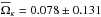 Mathematical equation: \hbox{$\overline\Omega_{\kappa}= 0.078\pm0.131$}