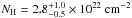 Mathematical equation: \hbox{$N_\text{H}=2.8^{+1.0}_{-0.5} \times 10^{22}~ {\rm cm^{-2}}$}