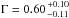 Mathematical equation: \hbox{$\Gamma=0.60{+0.10\atop-0.11}$}