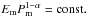 Mathematical equation: \hbox{$E_{\rm m}P_{\rm m}^{1-\alpha}=\rm const.$}