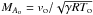 Mathematical equation: \hbox{$M_{A_{\rm o}} = v_{\rm o}/\sqrt{\gamma R T_{\rm o}}$}
