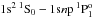 Mathematical equation: \hbox{$\mathrm{1s^2\,^1S_0}-\mathrm{1s}n\mathrm{p\,^1P_1^{o}}$}