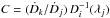 Mathematical equation: \hbox{$C=(\dot D_k / \dot D_j)\, D_i^{-1}(\lambda_j)$}