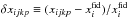 Mathematical equation: \hbox{$\delta x_{ijkp}\equiv (x_{ijkp}-x^{\text{fid}}_{i})/x^{\text{fid}}_{i}$}