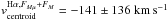 Mathematical equation: \hbox{$v_{\rm centroid}^{{\rm H}\alpha,F_{M\mu}} =\unit{126 \pm 29}{km\,s^{-1}}$}