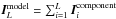 Mathematical equation: \hbox{$\bm{I}_{L}^{\rm model} = \sum_{i=1}^{L}{ \bm{I}_{i}^{\rm component} }$}