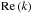 Mathematical equation: \hbox{${\rm Re}\left( k \right)$}