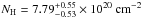 Mathematical equation: \hbox{$N_{\rm H}=7.79^{+0.55}_{-0.53}\times10^{20}~\rm cm^{-2}$}