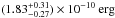 Mathematical equation: \hbox{$(1.83^{+0.31}_{-0.27})\times 10^{-10}~\rm erg$}