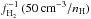 \hbox{$f_{\HH}^{-1} \,(50 \cc / \dens)$}
