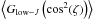\hbox{$\left\langle G_{{\rm low}-J}\left(\cos^2(\zeta)\right) \right\rangle$}