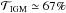 \hbox{$\mathcal{T}_{\rm IGM} \simeq 67\%$}