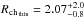 \hbox{$R_{\mathrm{ch}_{\rm \,thin}}=2.07_{-0.8}^{+2.0}$}