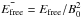 \hbox{$\bar{E_{\text{free}}}=E_{\text{free}}/B_0^2$}